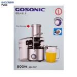 آبمیوه گیری گوسونیک مدل GSJ-917 با دهانه 85 میلی متری و مخزن تفاله 2 لیتری